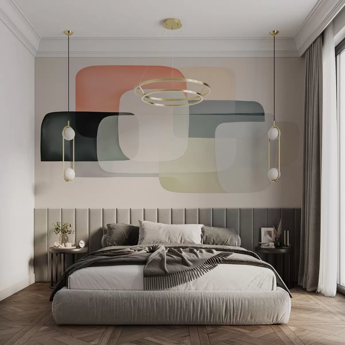 Valokuvatapetti Abstrakti geometrinen sommitelma w02586