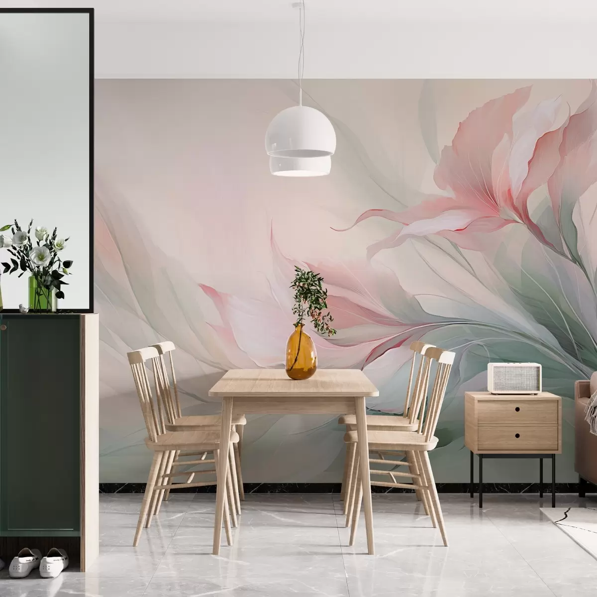 Valokuvatapetti Herkät moniväriset kuviot w02596