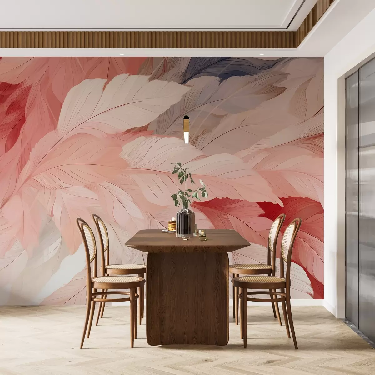 Valokuvatapetti Höyhenet herkissä poikkileikkauksissa w02598