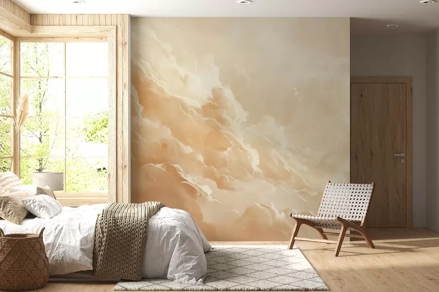 Valokuvatapetti Beige taivas pilviä viehättävään tyyliin w08550