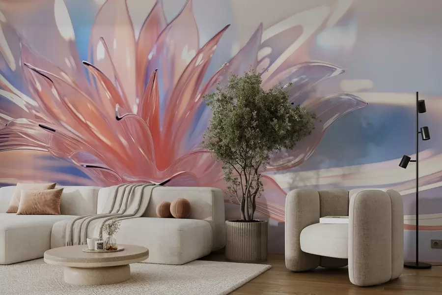 Valokuvatapetti Suuri kristallikukka w02623