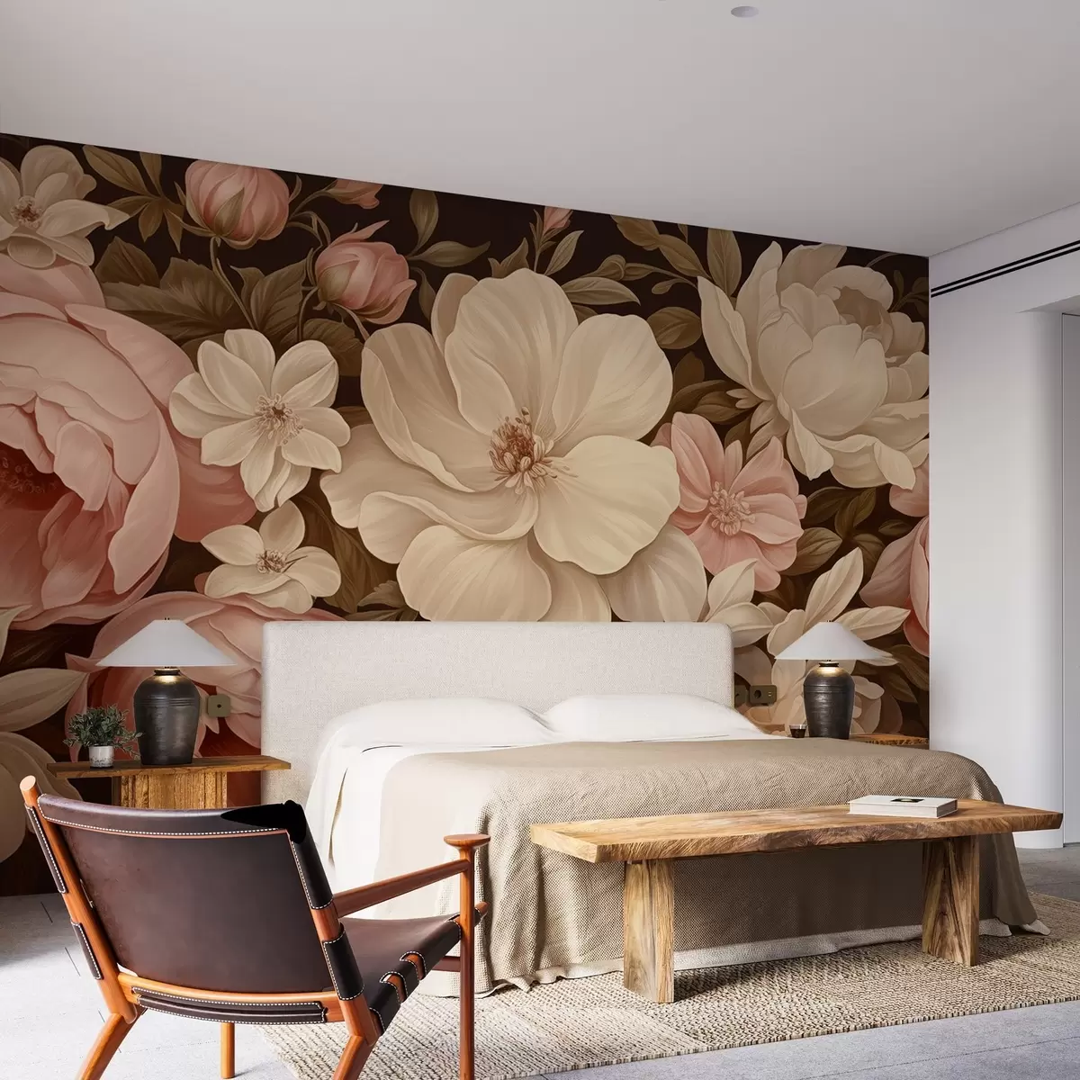 Valokuvatapetti Maalattu monivärinen kukka-asetelma w02678