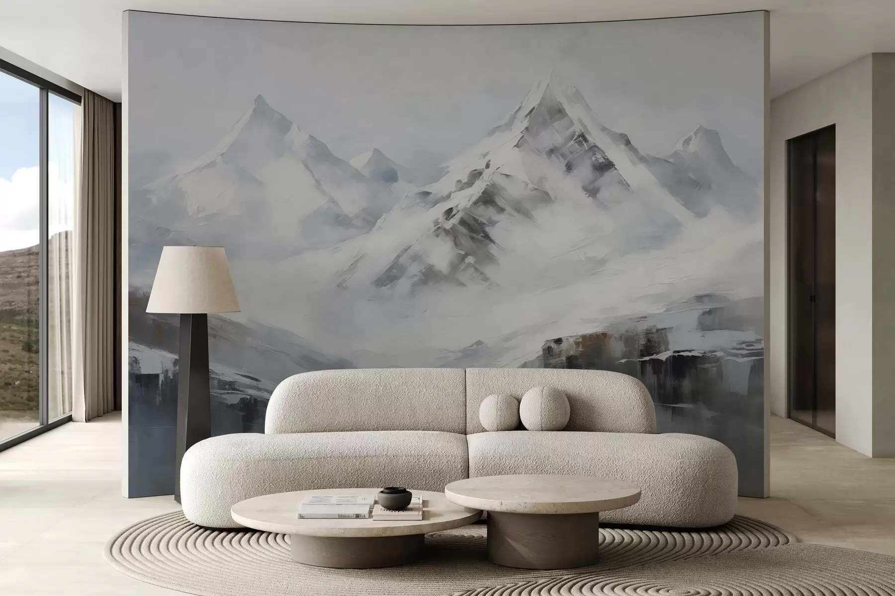 Valokuvatapetti Tyylitellyt vuoret w02681