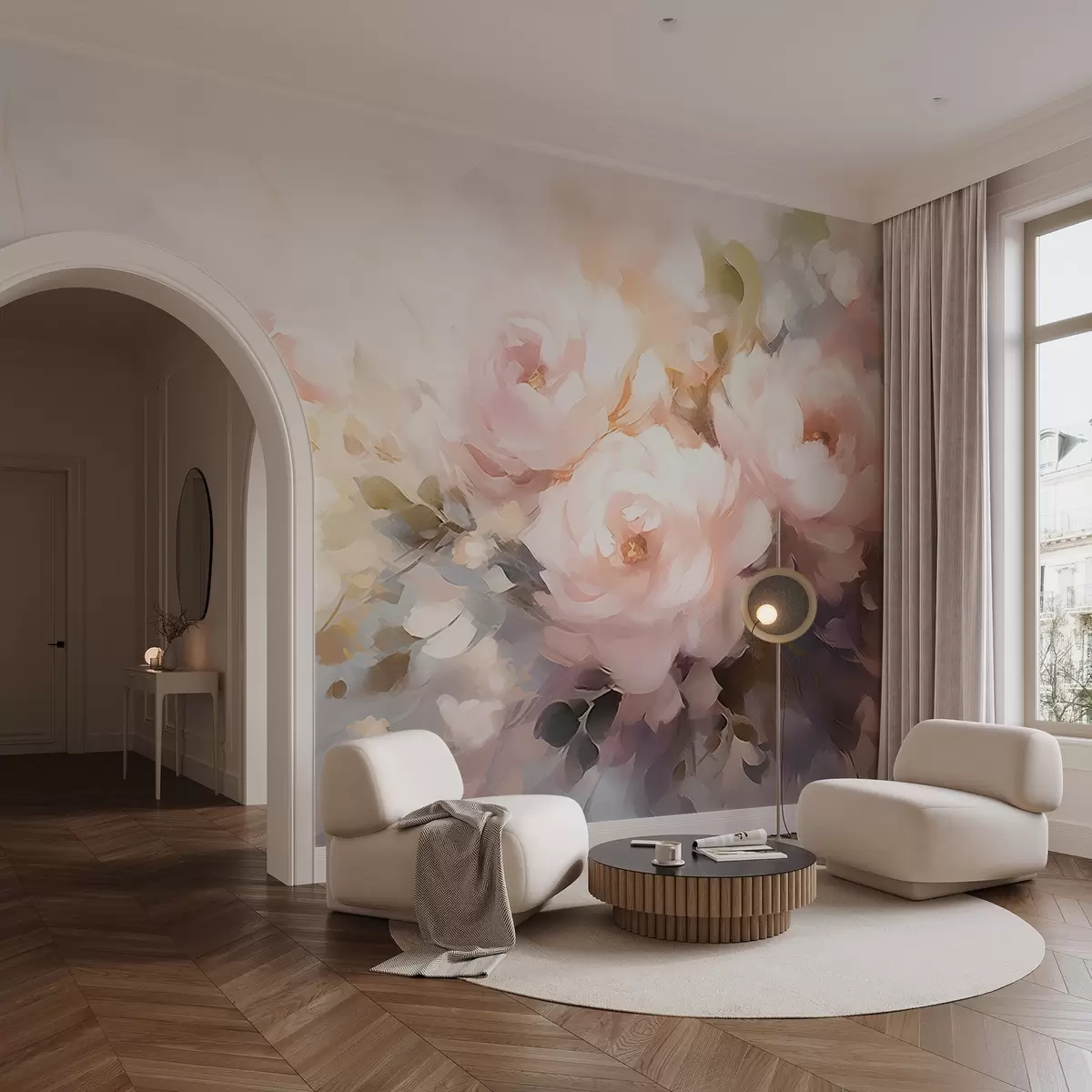 Valokuvatapetti Lempeät ruusut w08590