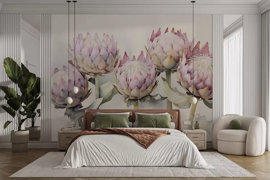 Valokuvatapetti Gentle proteas akvarelli w08593v1