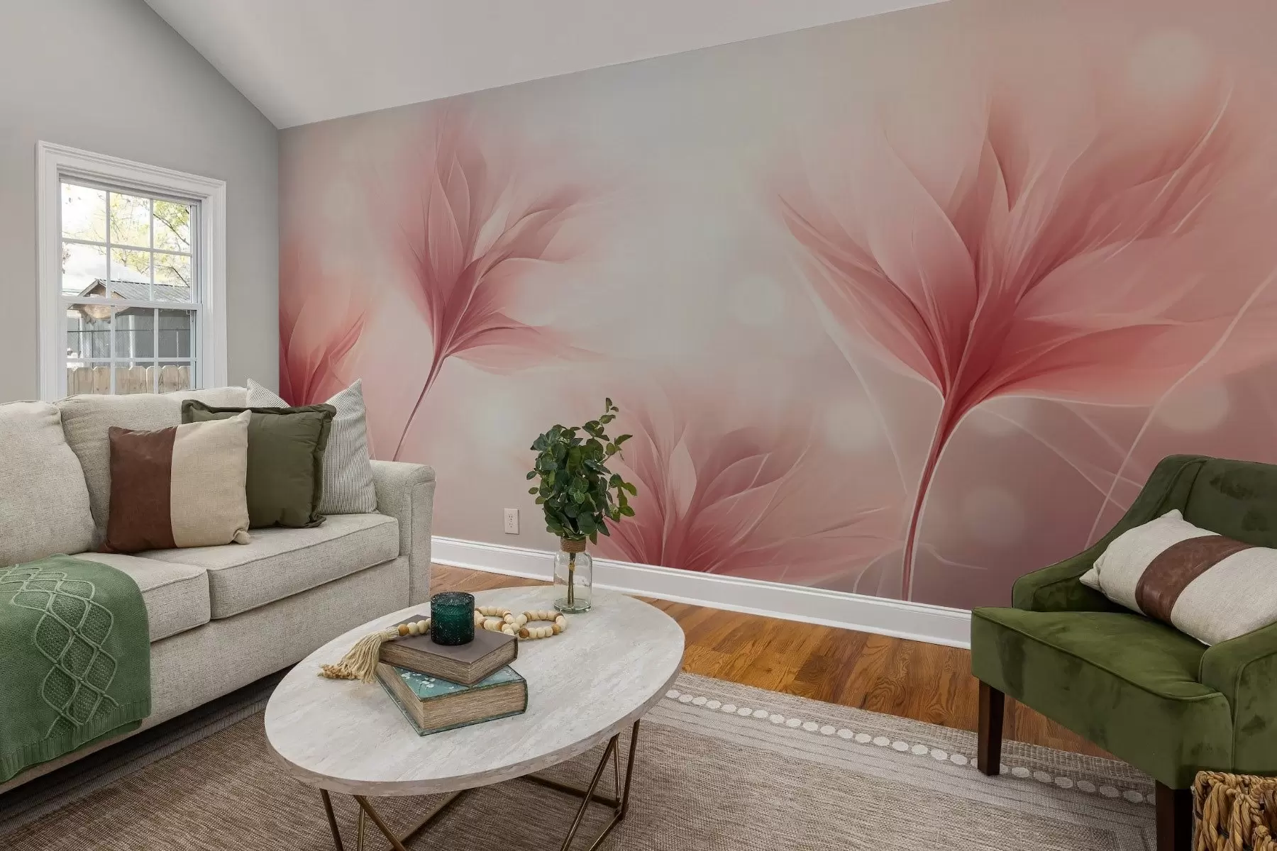 Valokuvatapetti Pehmeät läpinäkyvät terälehdet w02697