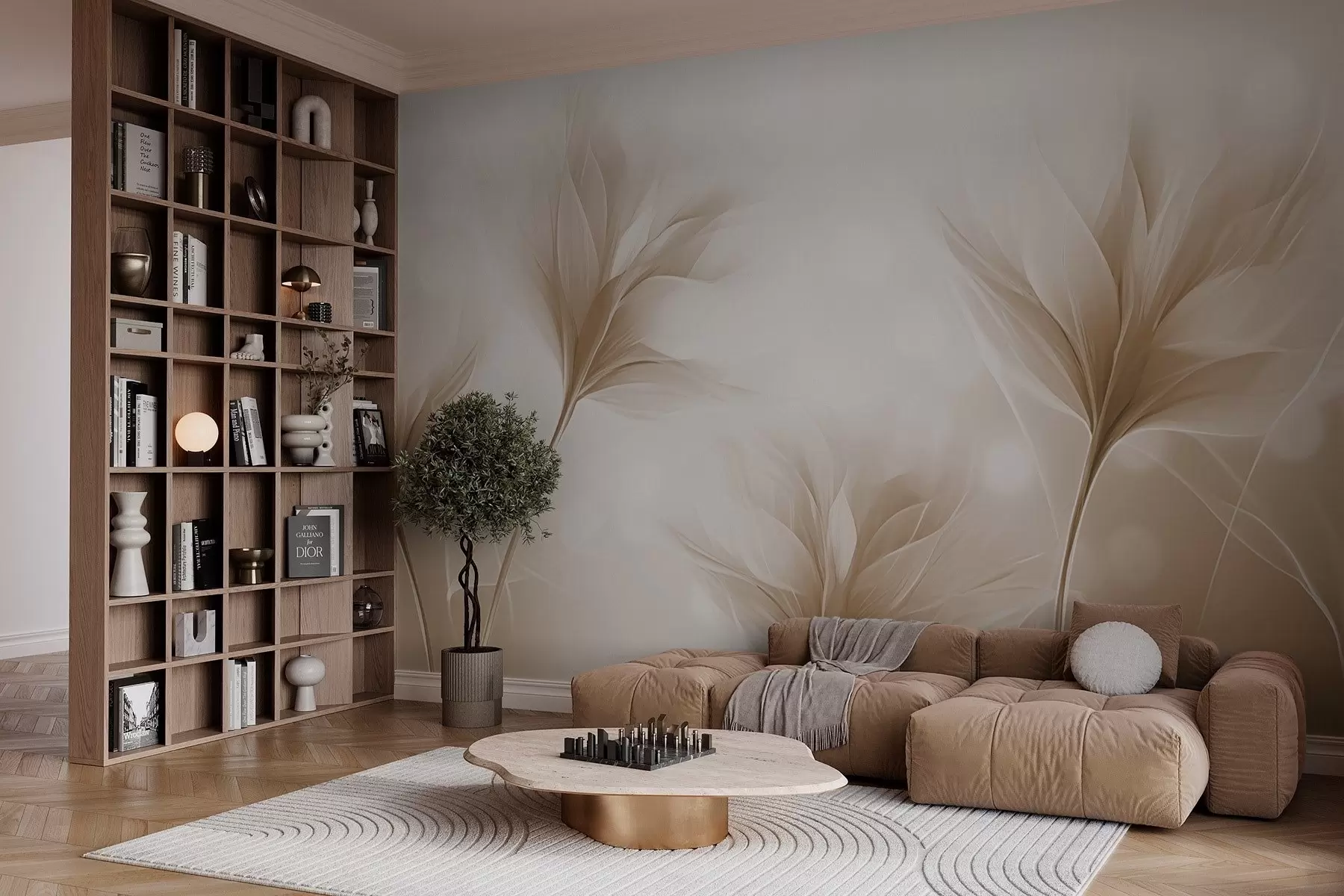 Valokuvatapetti Pehmeät läpinäkyvät terälehdet w02697v1