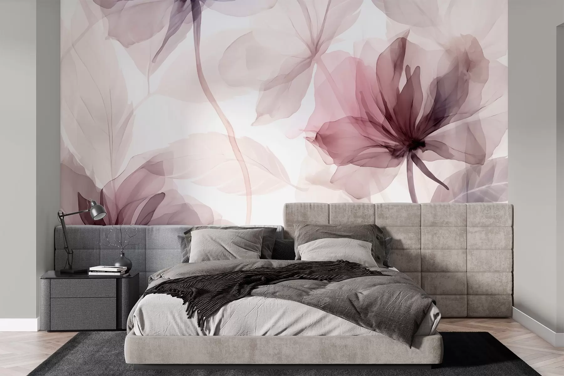 Valokuvatapetti Ephemeral kukkia herkissä pastelliväreissä w02755