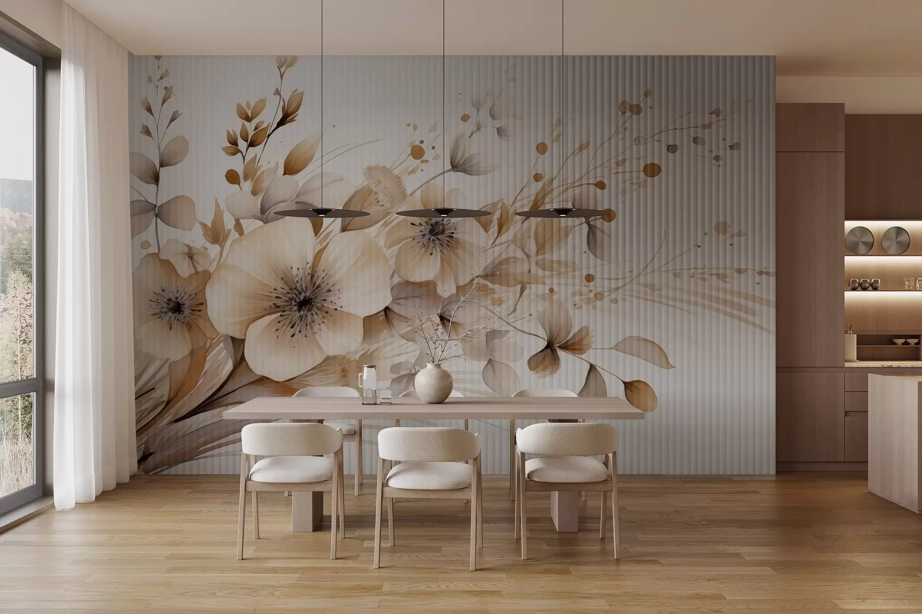 Valokuvatapetti Akvarelli kukkakimppu w02850