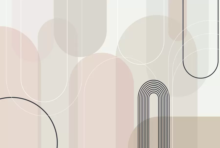Valokuvatapetti Tyylikkäät minimalistiset kaaret w02826