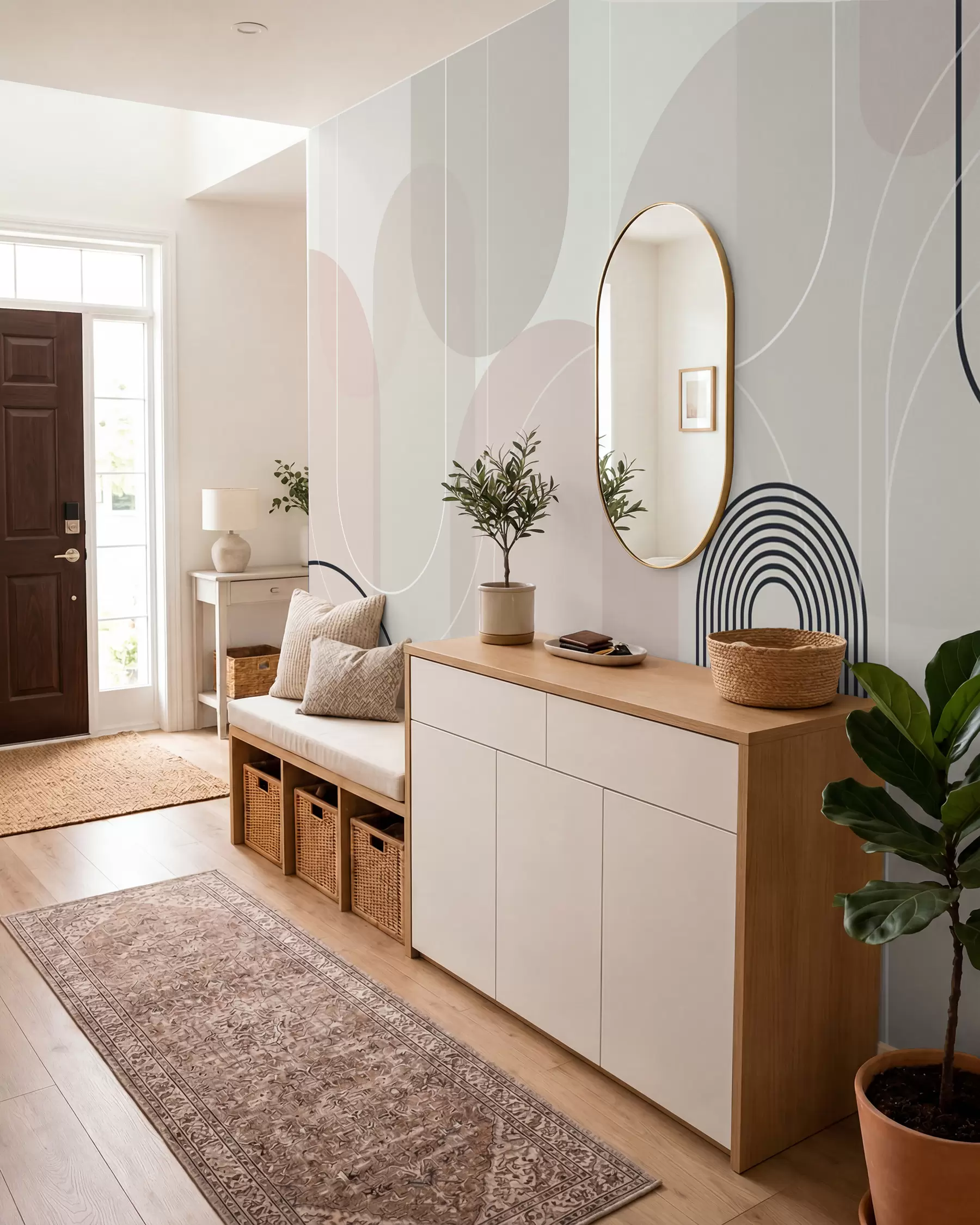 Valokuvatapetti Tyylikkäät minimalistiset kaaret w02826