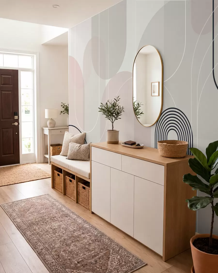 Valokuvatapetti Tyylikkäät minimalistiset kaaret w02826