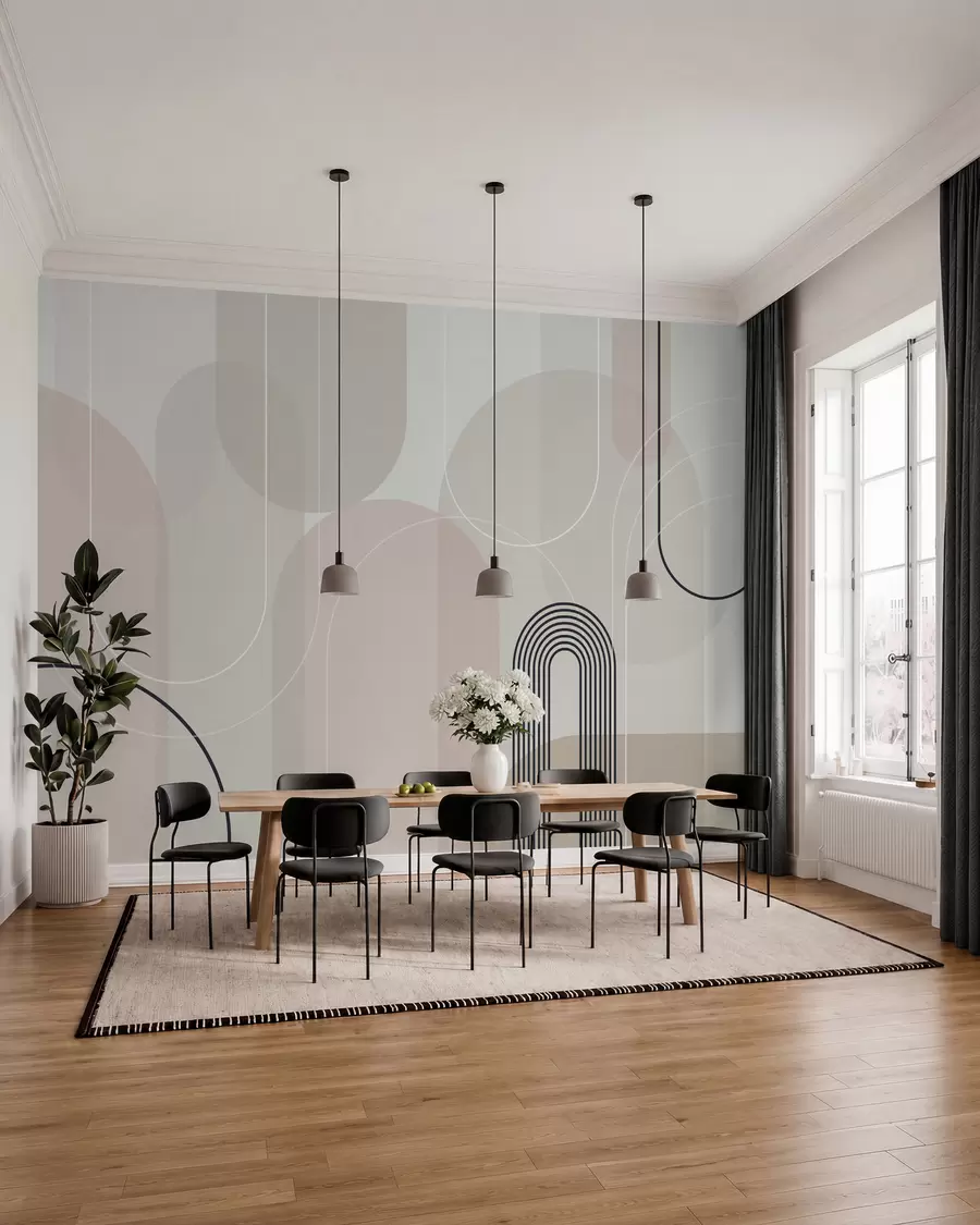 Valokuvatapetti Tyylikkäät minimalistiset kaaret w02826