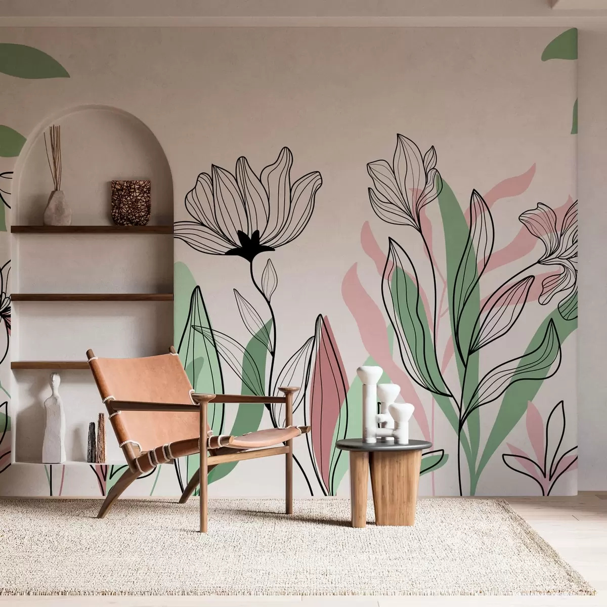 Valokuvatapetti Boho kukkia w02827