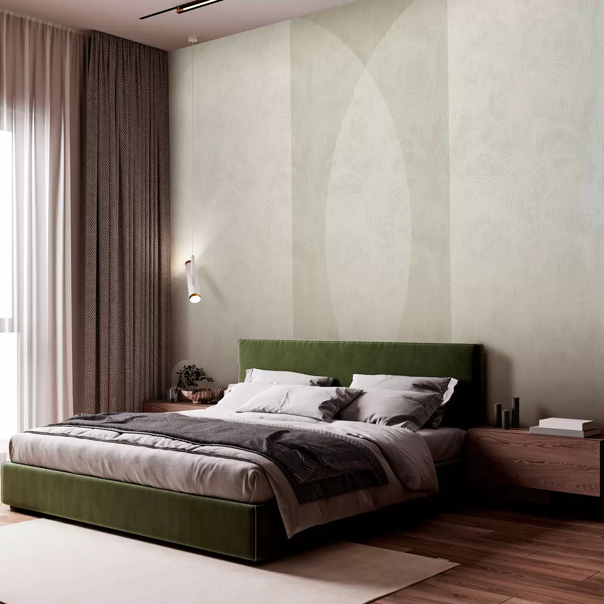 Valokuvatapetti Geometrian minimalismi ja trooppiset lehdet w02830v2