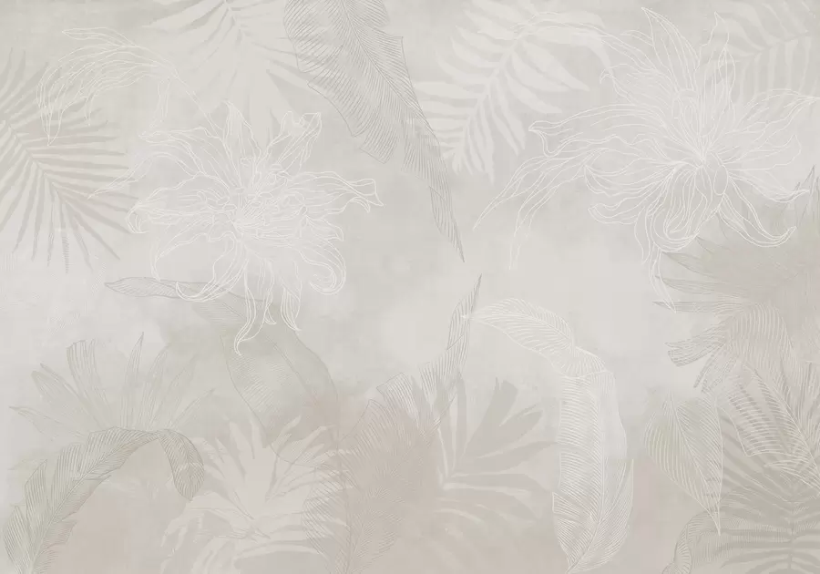 Valokuvatapetti Trooppiset lehdet grunge-vaikutuksella w02737v1