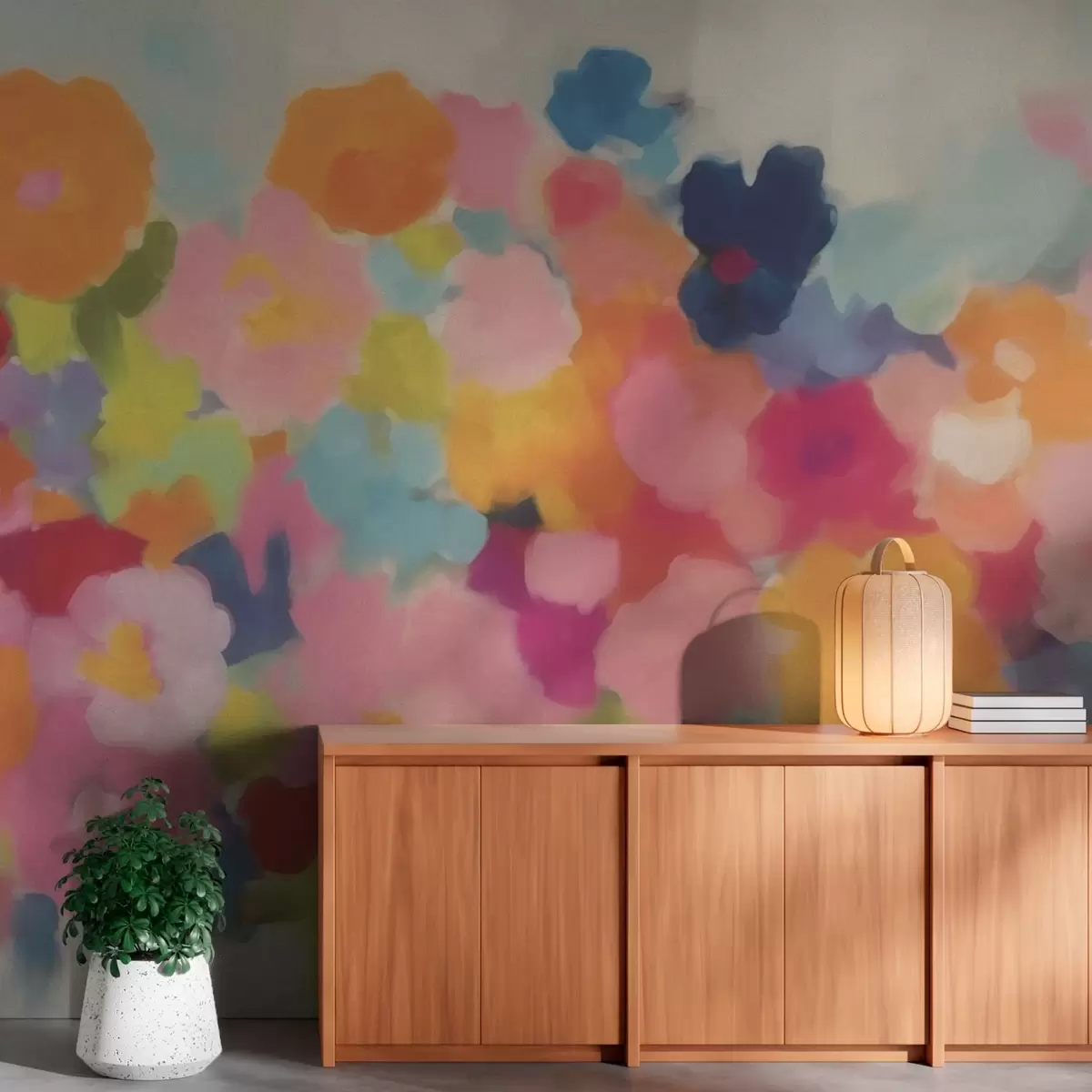 Valokuvatapetti Värikkäitä kukkia abstraktio w02883