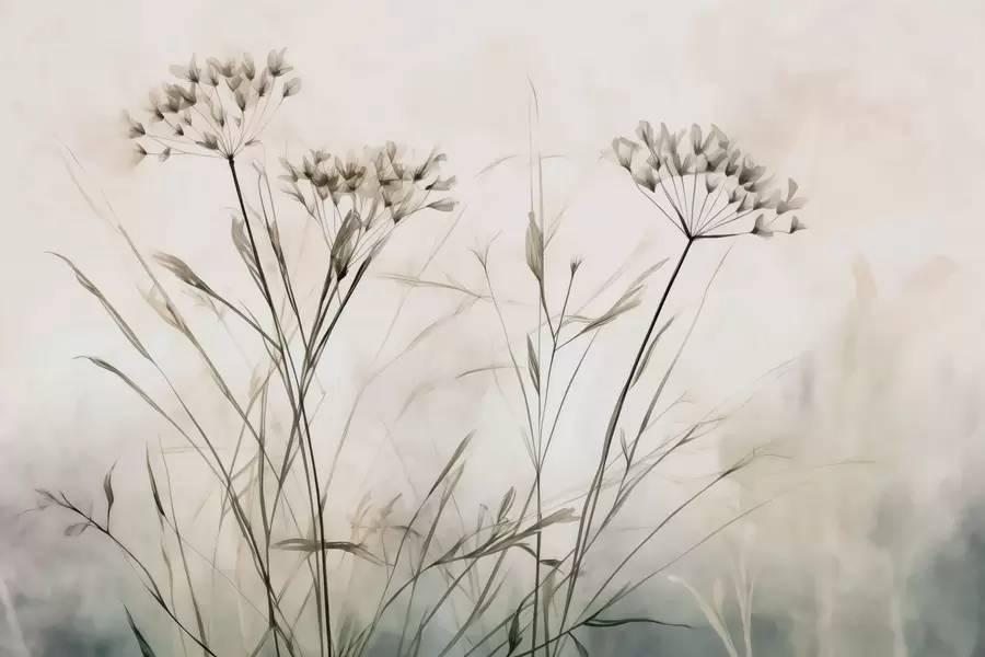 Valokuvatapetti Yrttejä vesivärillä blurry tyyliin w02920