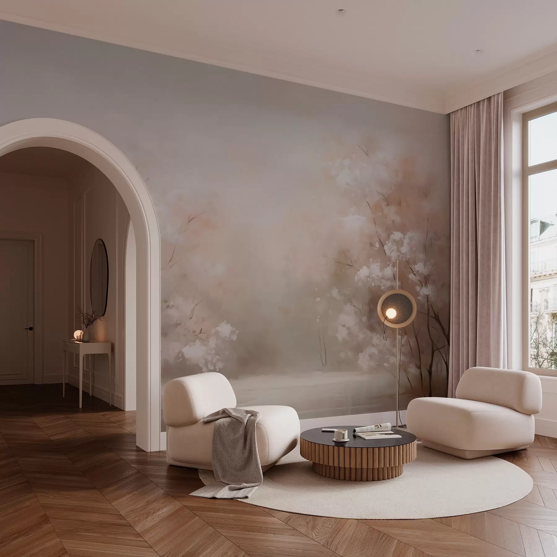 Valokuvatapetti Grove abstrakti maalauksen jäljitelmä w02924