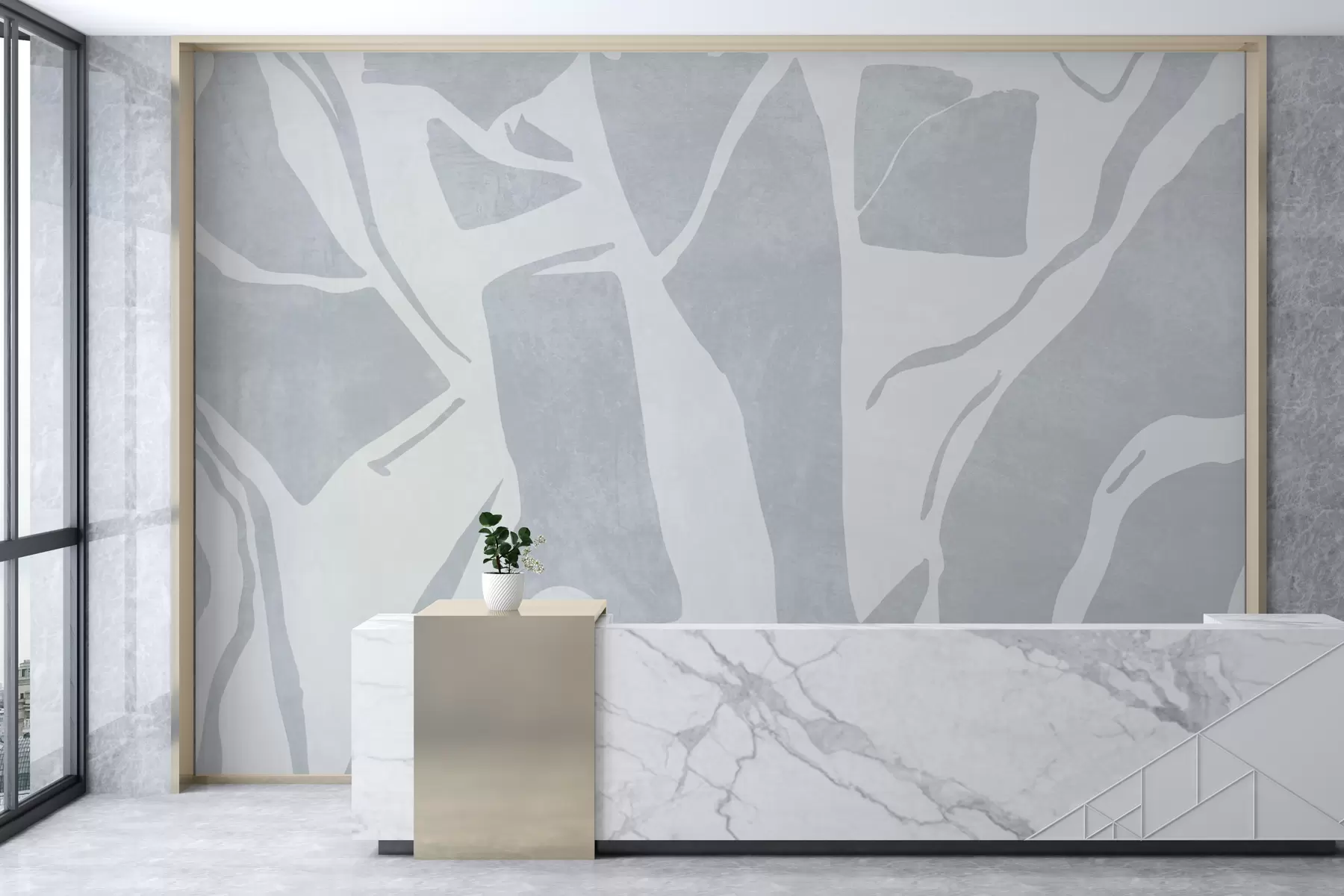 Valokuvatapetti Abstrakti grunge geometrinen taustakuva sininen väri w02917v1