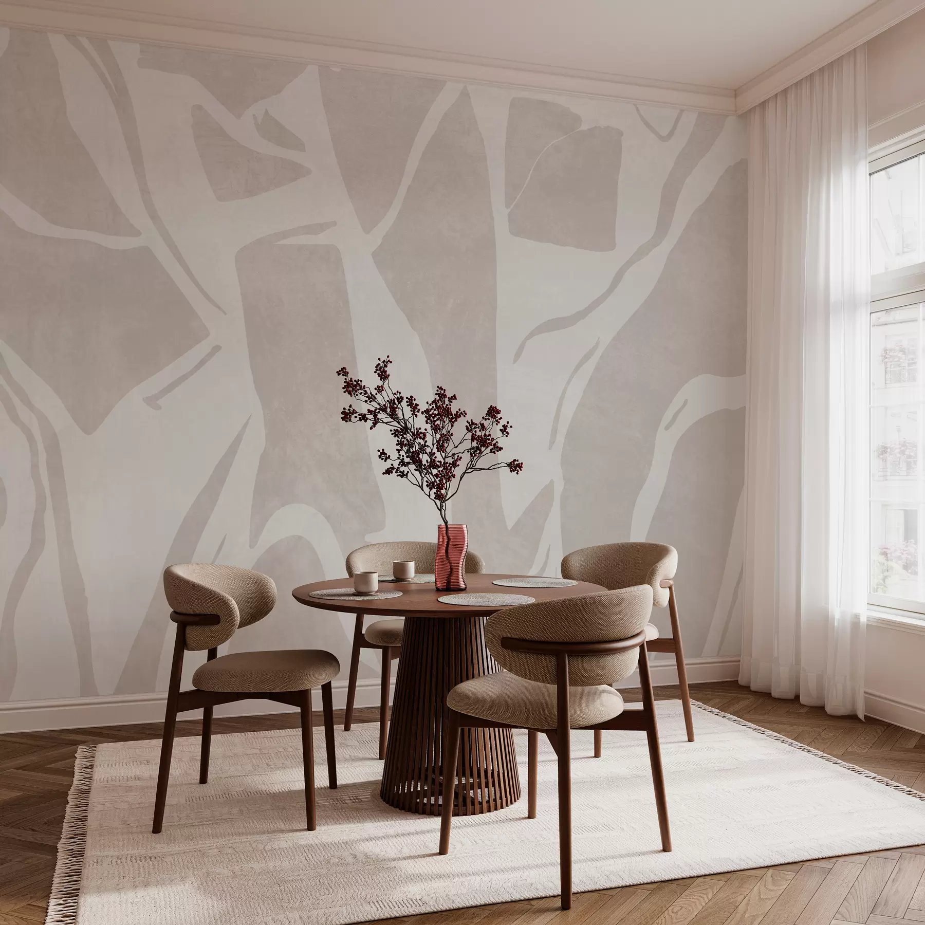 Valokuvatapetti Abstrakti geometrinen grunge tapetti pastelliväreissä w02917v3