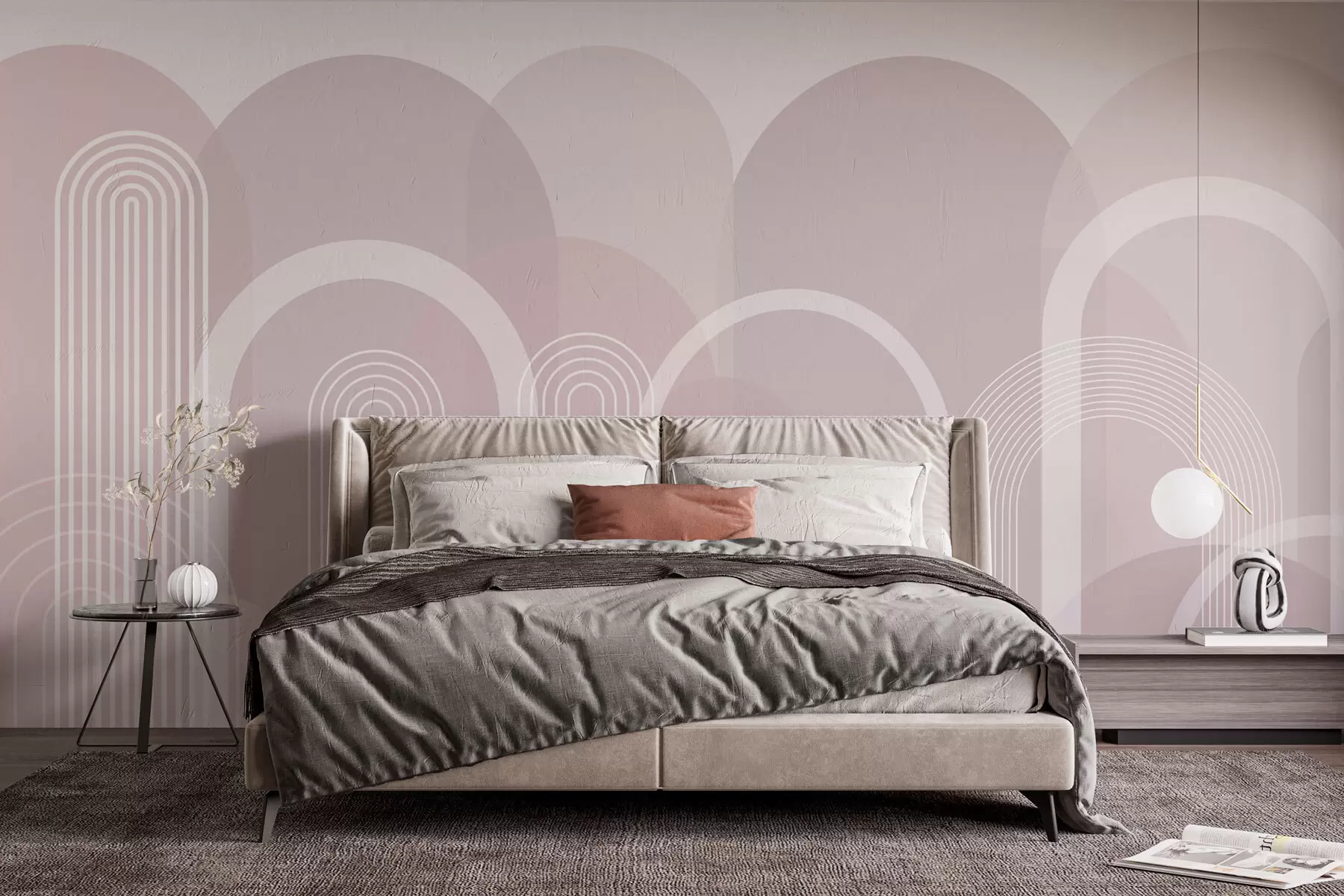 Valokuvatapetti Geometriset kaaret boho w02935