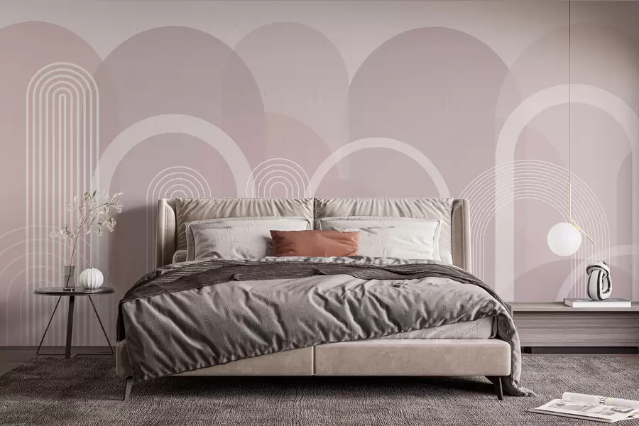 Valokuvatapetti Geometriset kaaret boho w02935