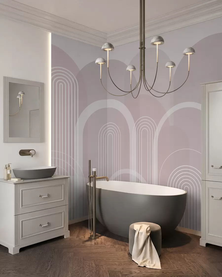 Valokuvatapetti Geometriset kaaret boho w02935