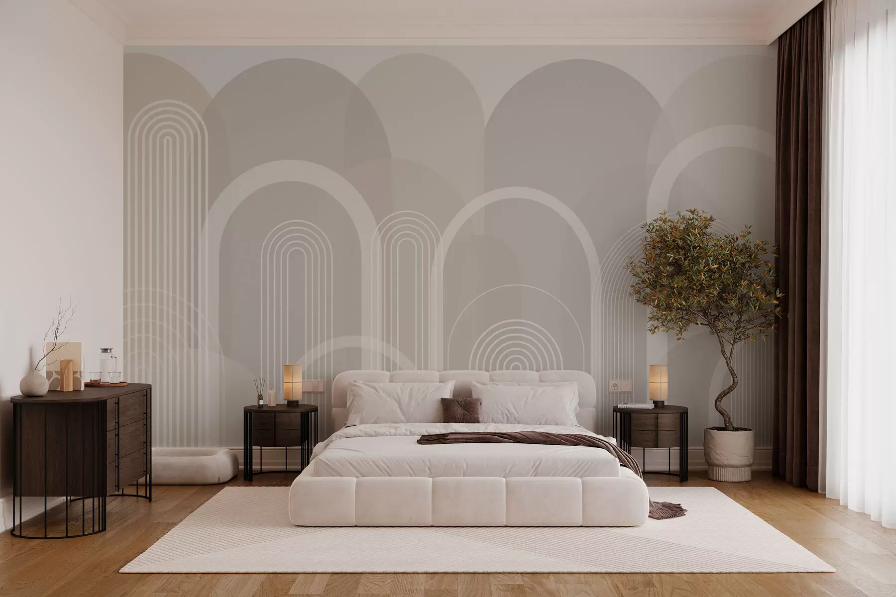 Valokuvatapetti Geometriset kaaret boho w02935v1