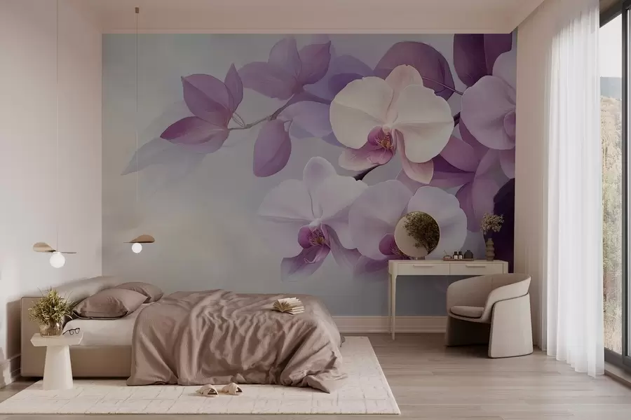 Valokuvatapetti Koostumus, jossa on arkistoja violetin sävyissä w02910