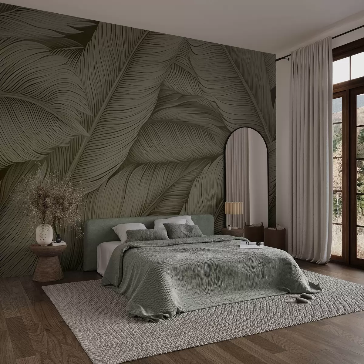 Valokuvatapetti Suuret maalatut höyhenet w02973v2