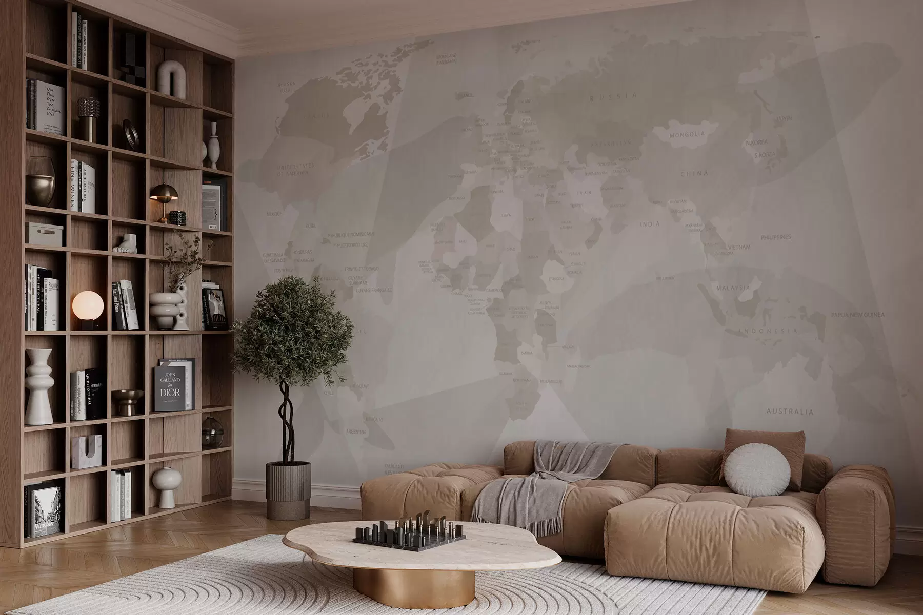 Valokuvatapetti Maailmankartan geometria valaita w03007v3