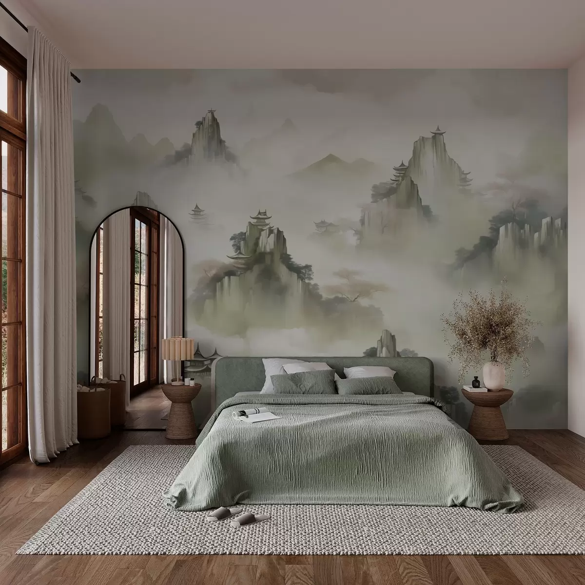 Valokuvatapetti Rock topit jäljitelmä vesiväri w03036