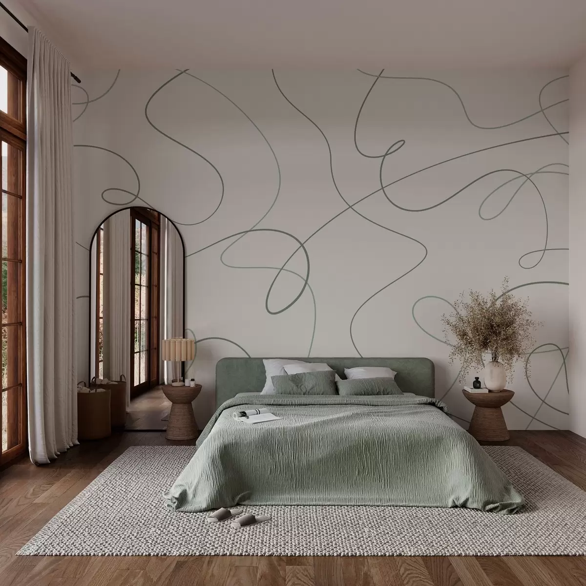 Valokuvatapetti Abstraktit tyylikkäät linjat w03061v2