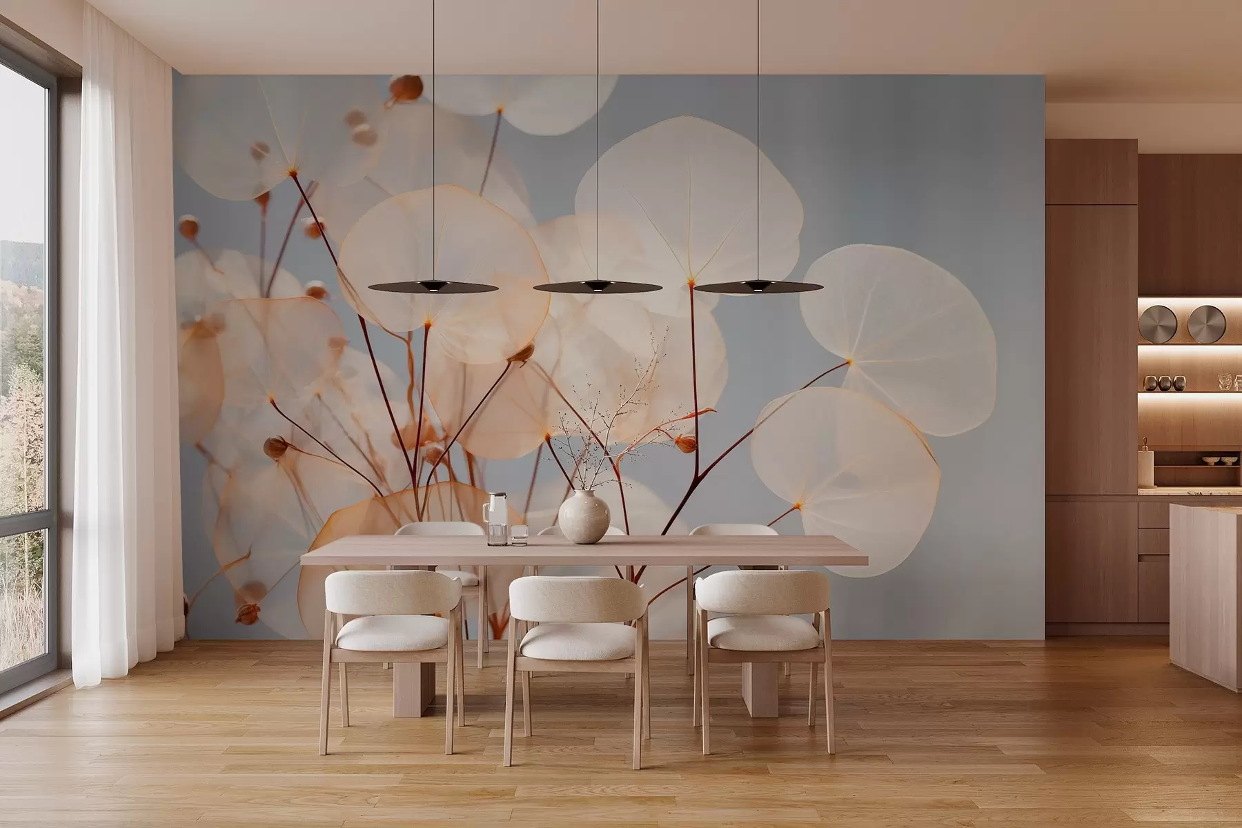 Valokuvatapetti Koristeelliset lehdet w03068