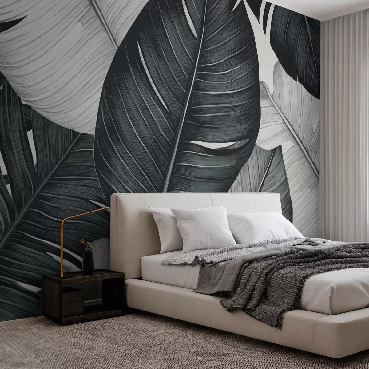 Valokuvatapetti Suuret lehdet w03182