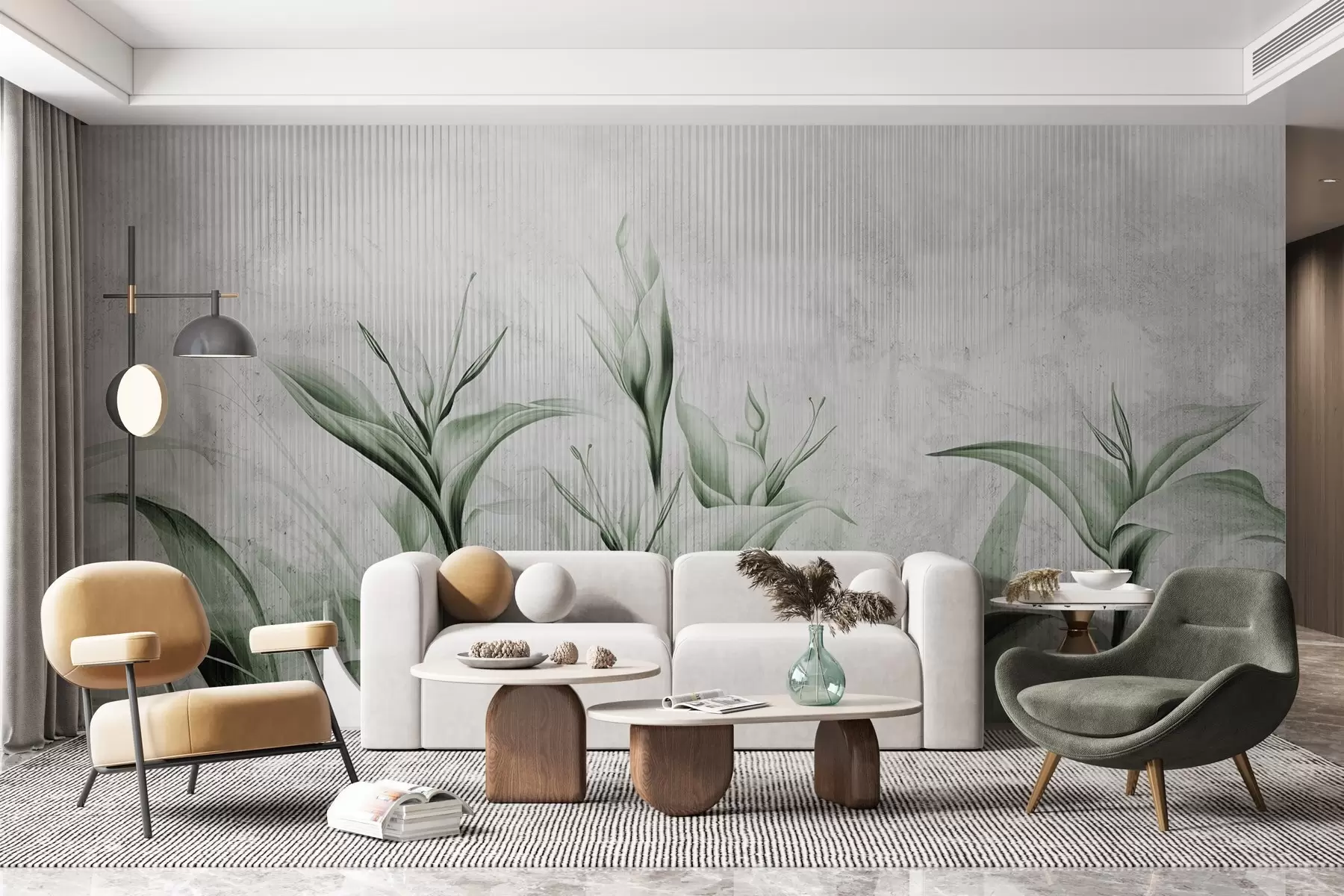 Valokuvatapetti Lehdet jugendtyyliin w03212v3