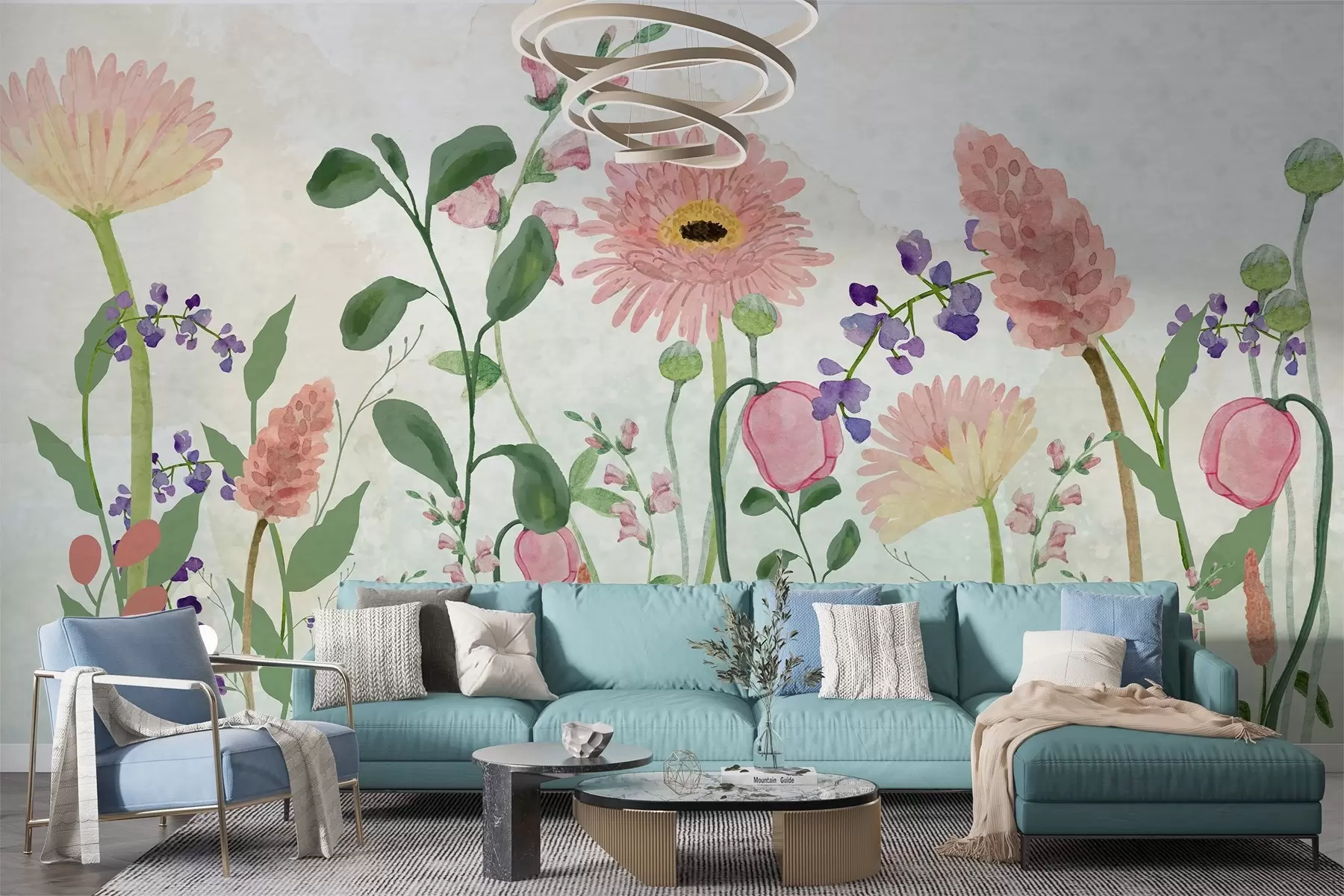 Valokuvatapetti Kukoistava akvarelli sinfonia w03255