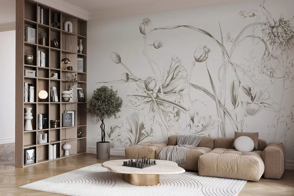 Valokuvatapetti Kasvitieteellinen grafiikka w08926v1