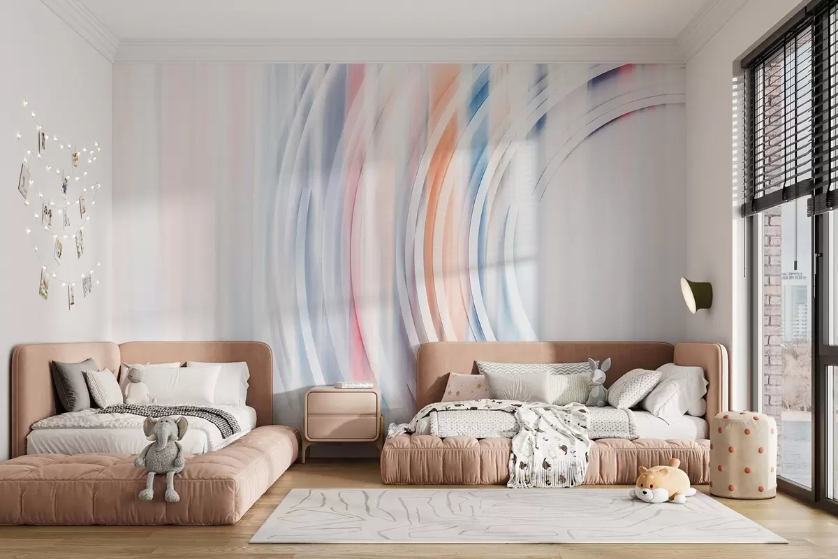 Valokuvatapetti Abstraktit kaoottiset renkaat w08929v1