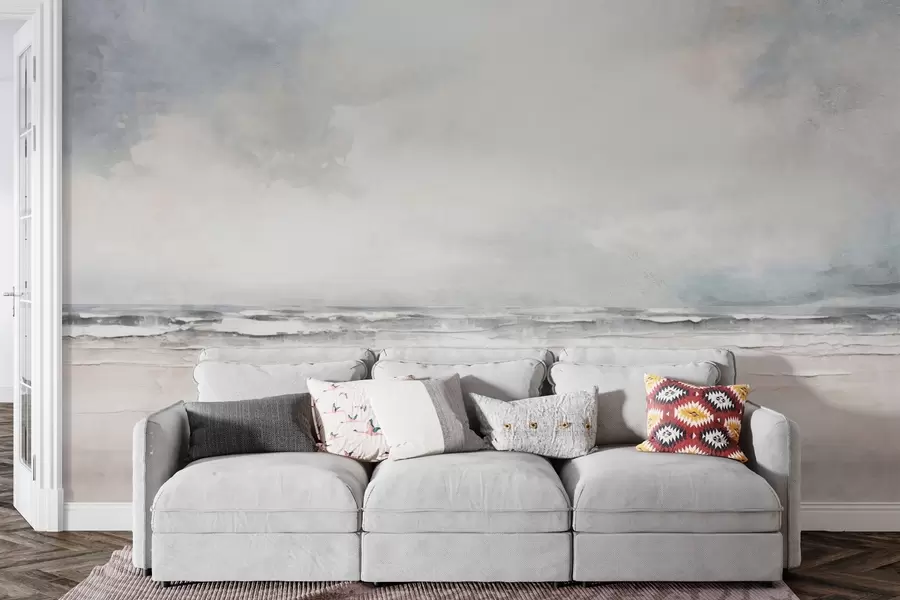 Valokuvatapetti Abstrakti horisontti taivaan ja meren kohtaaminen w03441