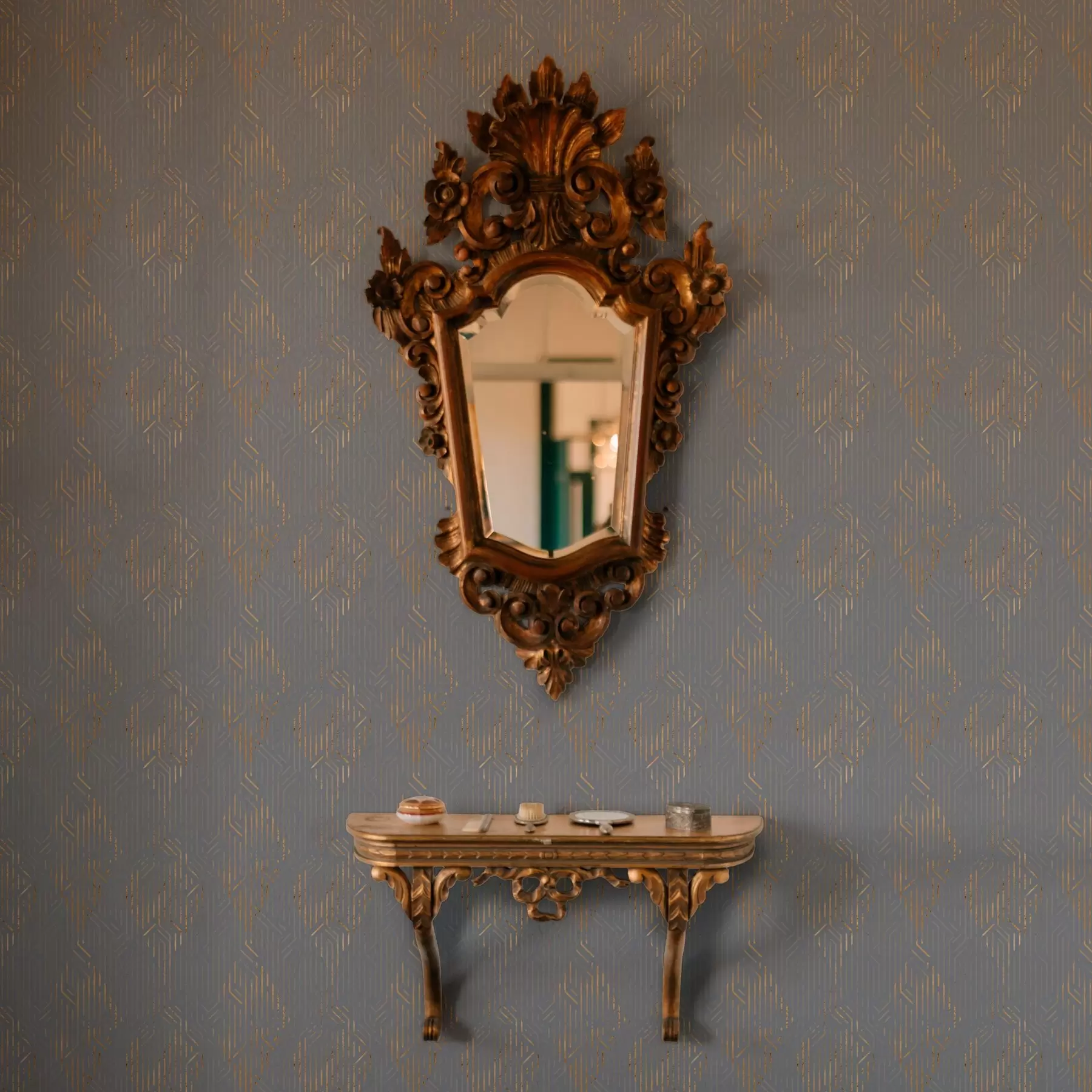 Valokuvatapetti Naarmuuntuneet keltaiset rombit a00014