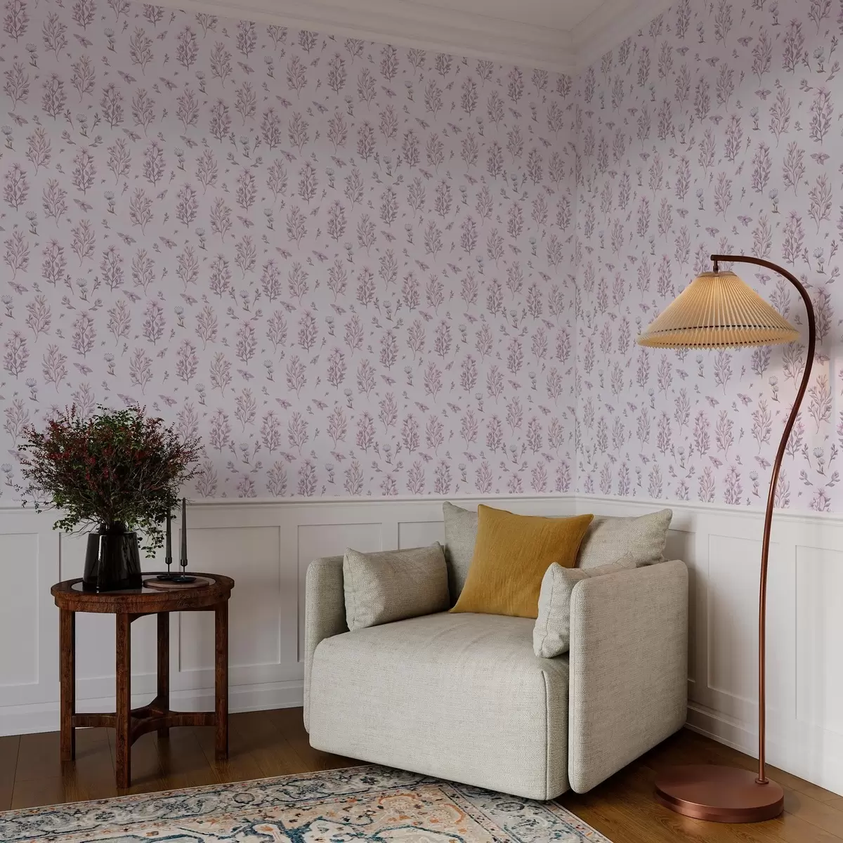 Taustakuva Herkät kukat varret valkoisella taustalla a00016