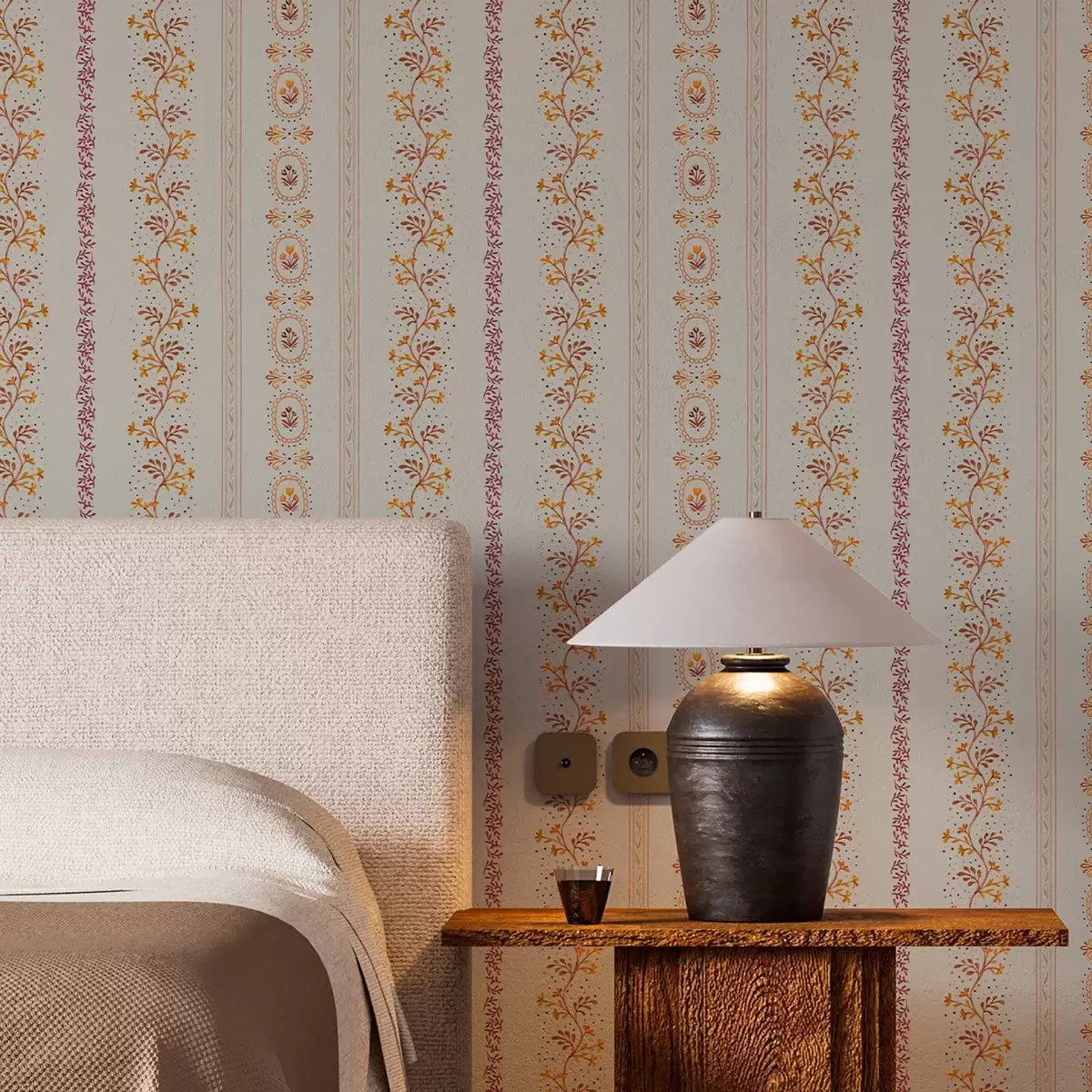 Taustakuva Herkkä geometrinen koriste, jossa on kukkia ja kasveja a00031