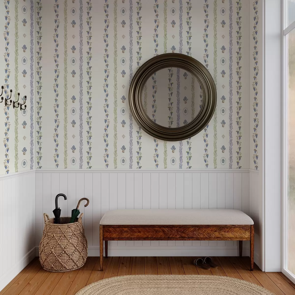 Taustakuva Herkkä koriste, jossa on lehtiä ja viinirypäleitä a00032