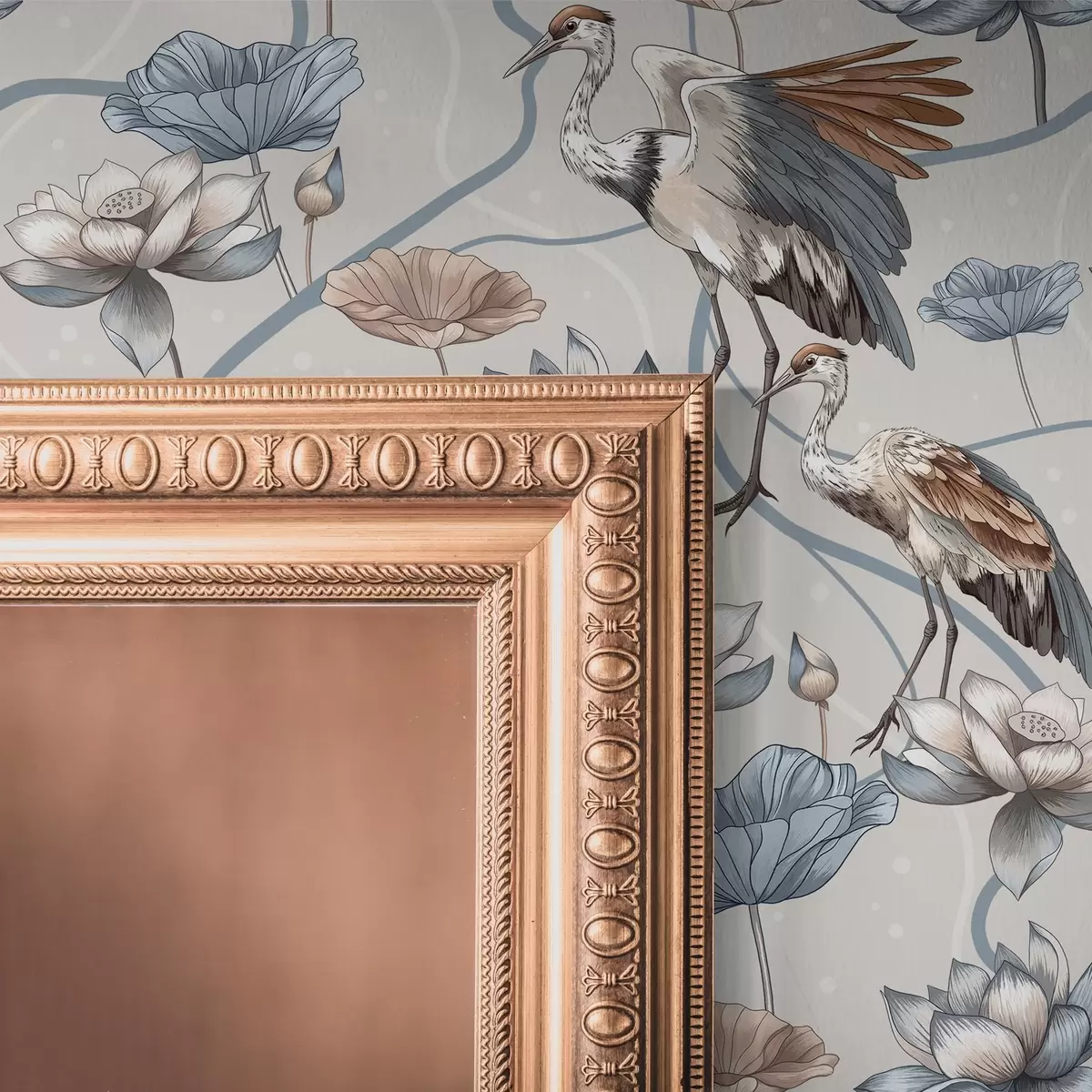 Taustakuva Kokoonpano nostureita ja lootuksia pastelliväreissä a00064