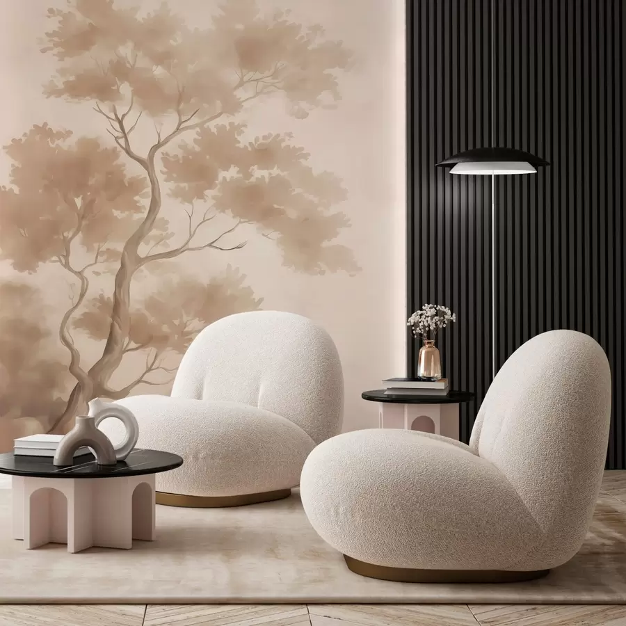 Valokuvatapetti Puu jäljitelmä sumea akvarelliväri w03471