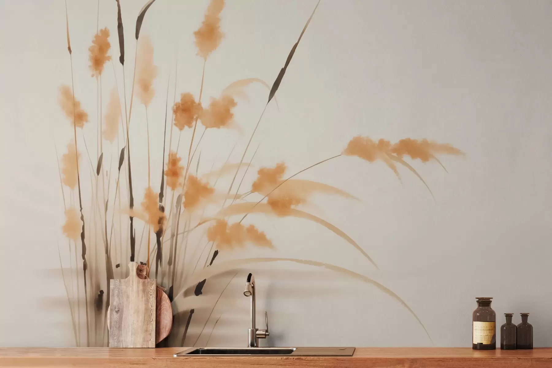 Valokuvatapetti Ruokojäljitelmä vesiväri w03463