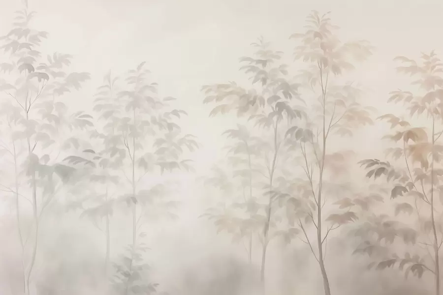 Valokuvatapetti Puut jäljitelmä akvarelli lämpimät värit w03474