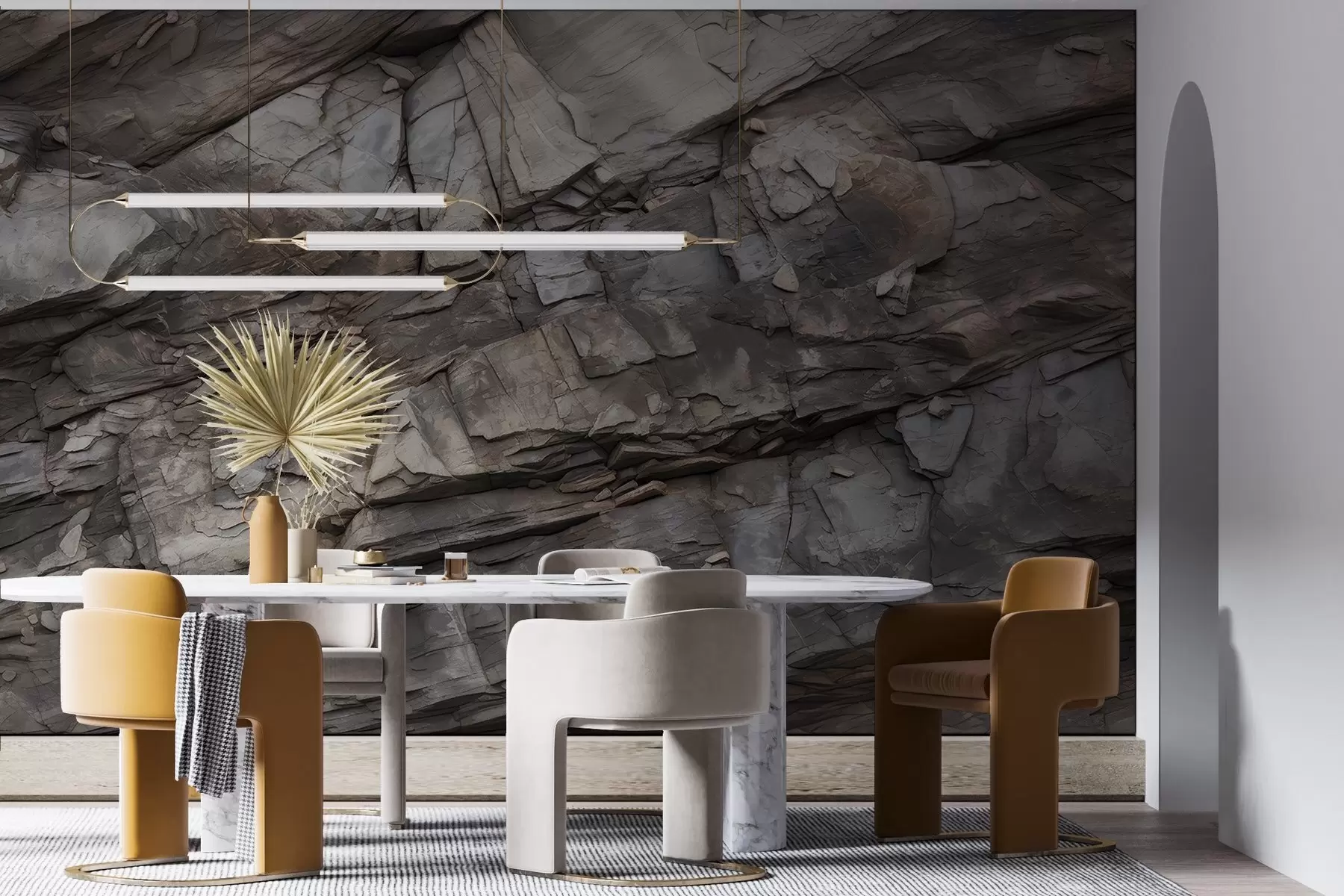 Valokuvatapetti Maalattu kallioseinä w03554